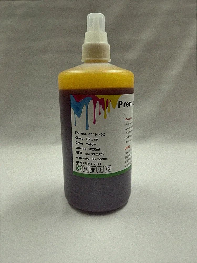 1000ml Premium Yellow Dye Refill Ink for HP PageWide Pro 452dw 452dn (H 452)