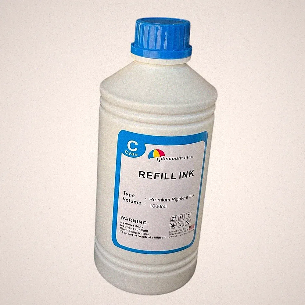 1000ml Refill Cyan Pigment ink for HP Canon Epson Brother Printer and CISS