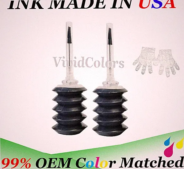 2x30ml dye refill ink for HP 65 65XL Deskjet 2652 3720 3730 3732 3752 3755 3758