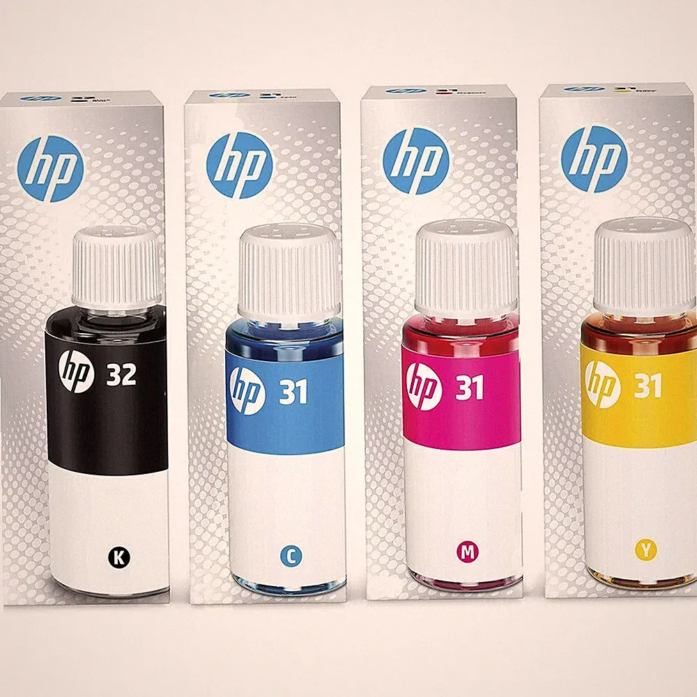 4 Pack Genuine HP 32XL + HP 31 Ink Bottles for Smart Tank Plus 551 651