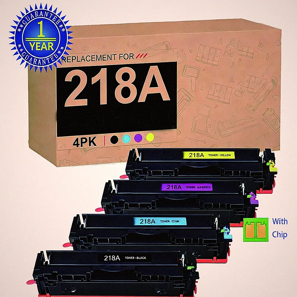 4PK W2180A Toner Fits HP 218A LaserJet Pro 3201dw MFP 3301 3301fdw [WITH CHIP]
