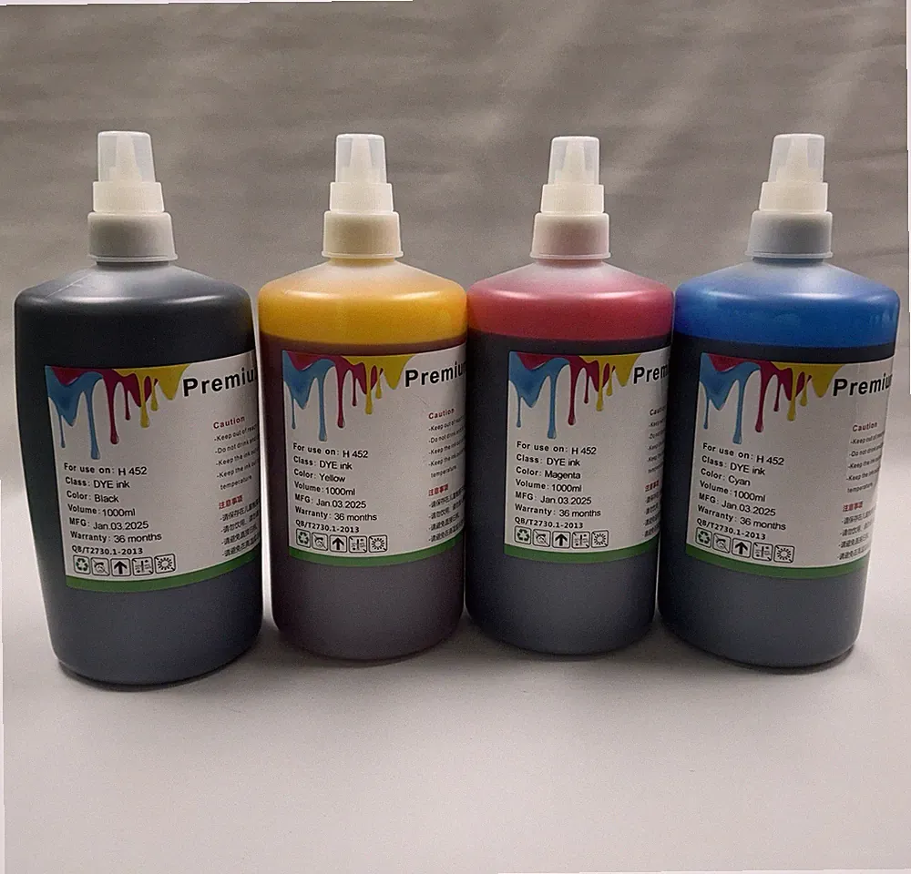 4x 1000ml Premium Dye Refill Ink HP PageWide Pro 452dw 452dn BKCMY Set