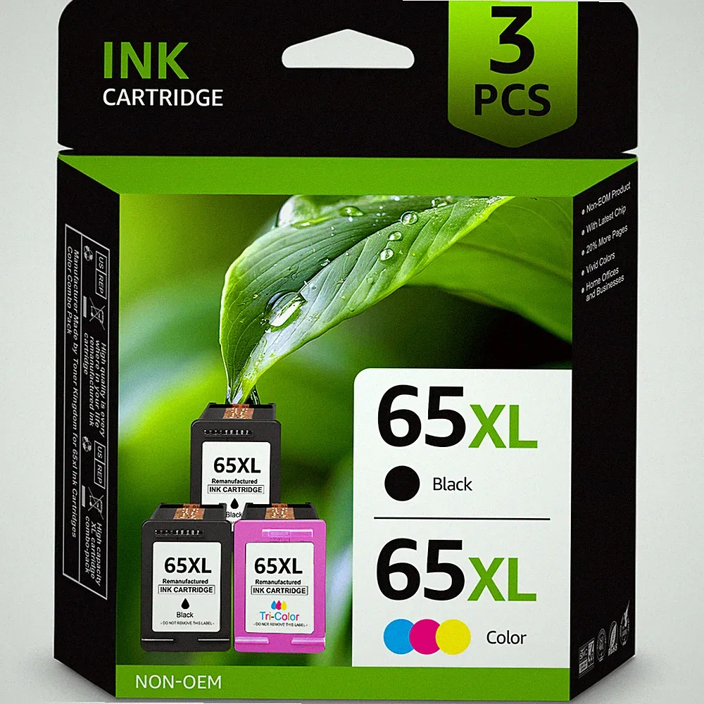 65XL 65 Ink Cartridge For HP ENVY 5010 5055 5052 Deskjet 2600 2652 2636 Printer