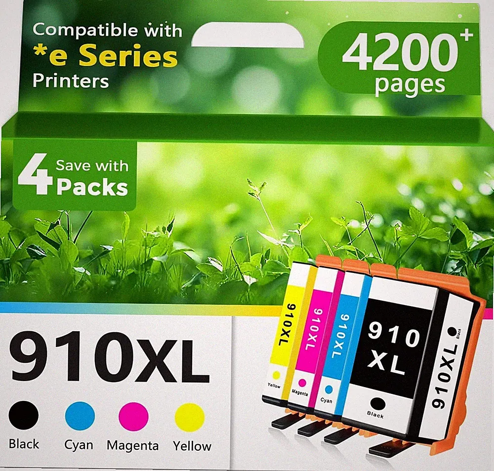 910XL HP Printer Replacement Ink Cartridges 4 Combo pack OfficeJet Pro