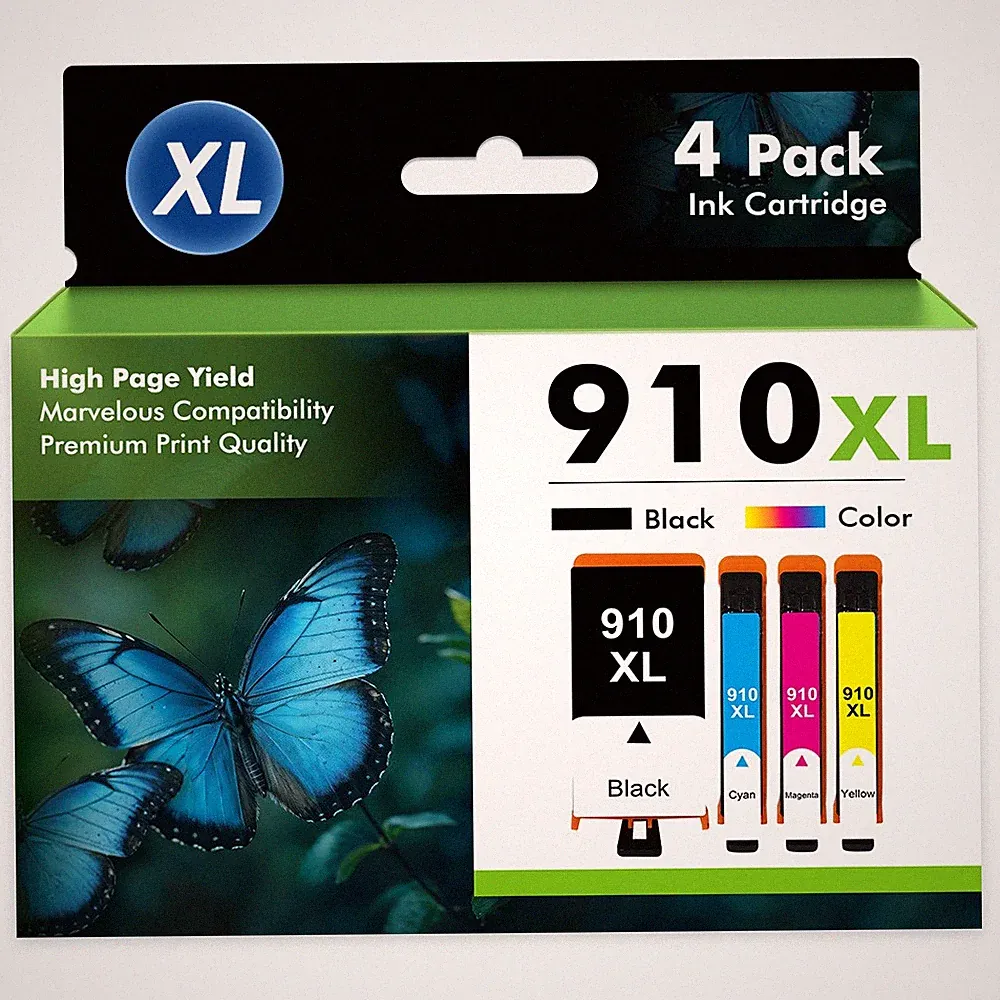 910XL Ink Cartridges for HP OfficeJet Pro 8020 8028 8025 8022 8010 Printer-4Pack