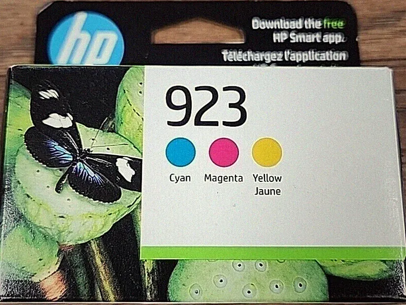 Genuine HP 923 Color Ink Cartridges-C/M/Y-For HP 8120 8130 Printer-OEM-3PK