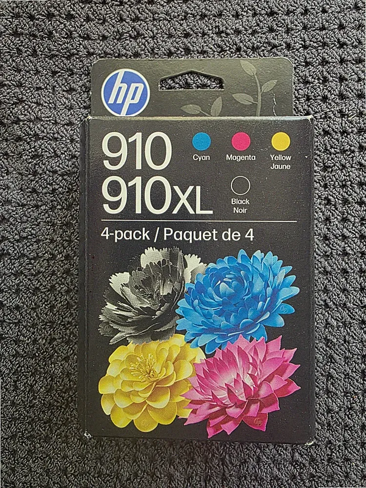 HP 3JB41AN 910 CMY & 910XL Black Ink Cartridge 4-Pack High Yield Exp 11/27