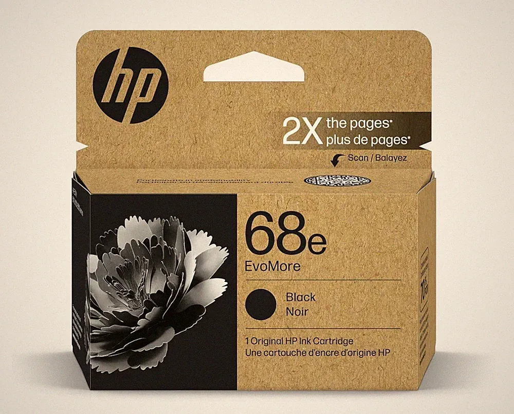 HP 68e EvoMore High Yield Black Ink Cartridge Works Envy 6100e 6500e EXP 02/2027