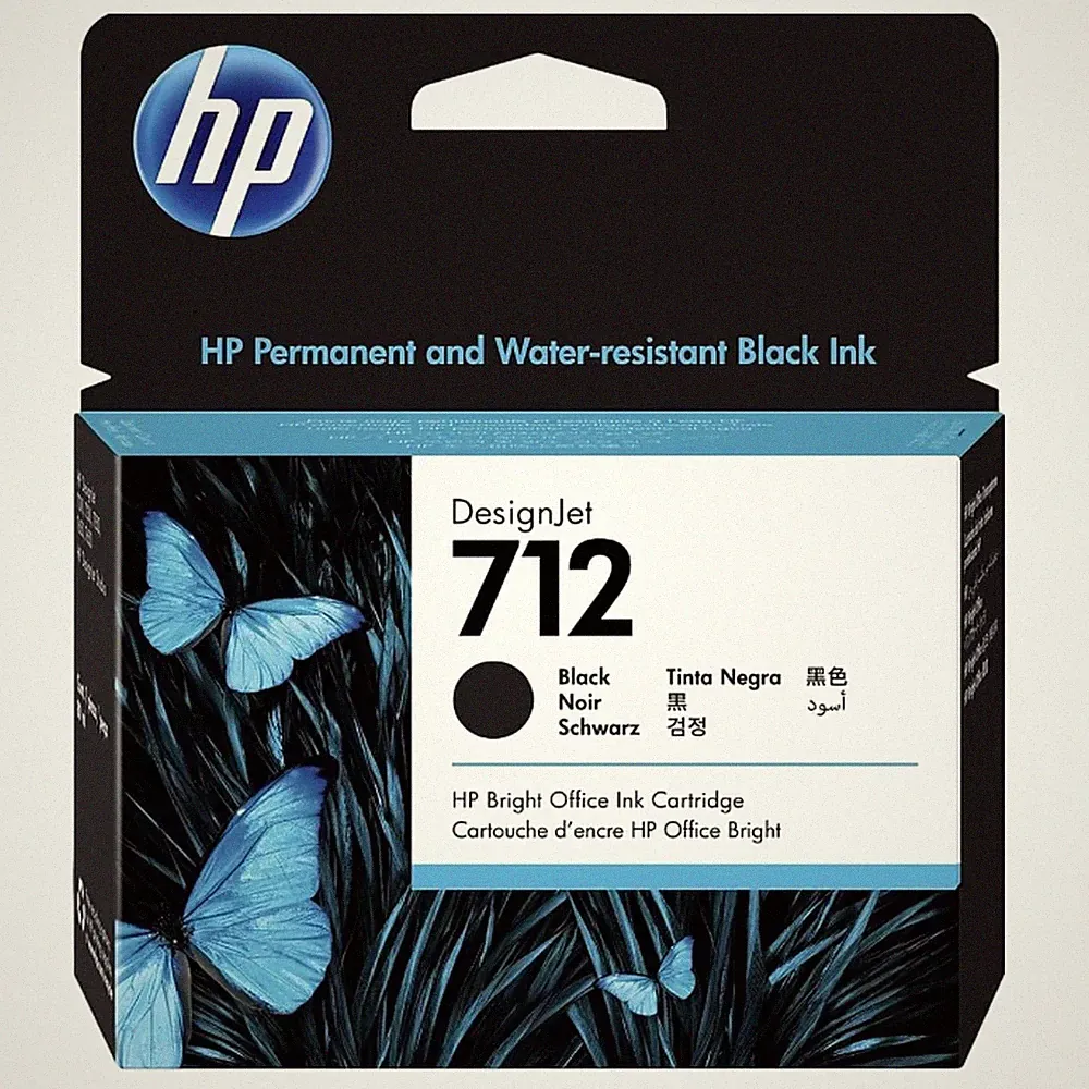 HP 712 Black 80ml Ink Cartridge Genuine for HP DesignJet Printers
