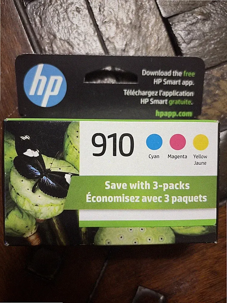 HP 910 Cyan, Magenta, Yellow Ink Cartridges (3-pack) for HP Printers Ex May 2027