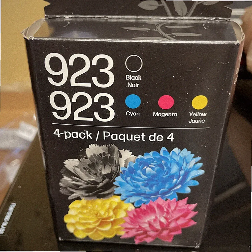 HP 923 CMYK Original Ink Cartridge 4-Pack, ~500 pages K, ~400 pages C/M/Y