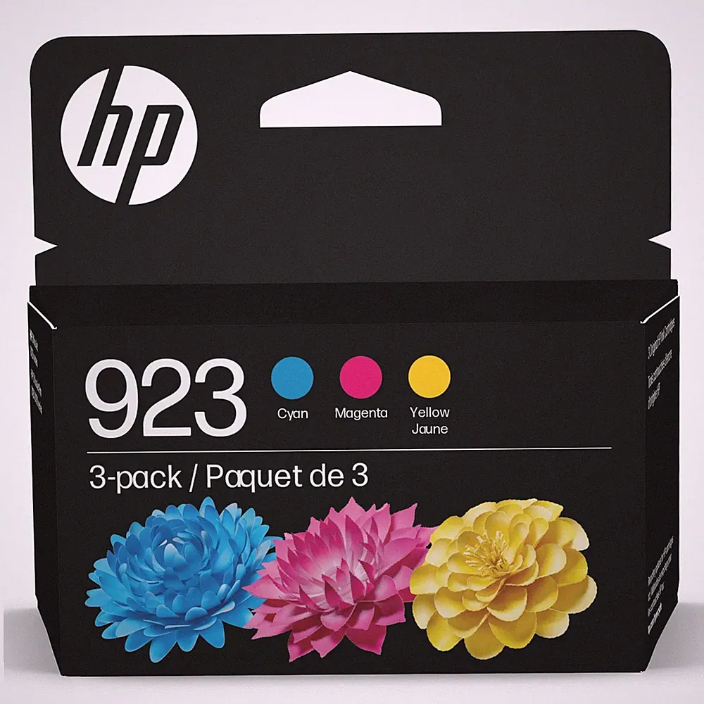HP 923 Ink Cartridges Cyan Magenta Yellow 3 Pack for OfficeJet Printers