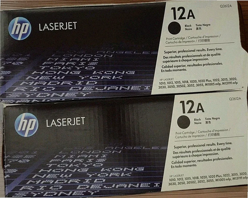 🖨️NEW (2) HP Q2612A BLACK Toner LazerJet Printer Ink Cartridge Print