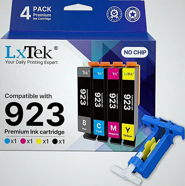 *New* - 923 Ink Cartridges for HP Printers - Black Cyan Magenta Yellow - No Chip