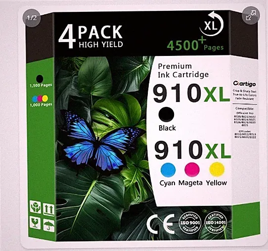 SEALED NEW for HP 910XL Ink Cartridges Combo Black Cyan Magenta Yellow H Yield